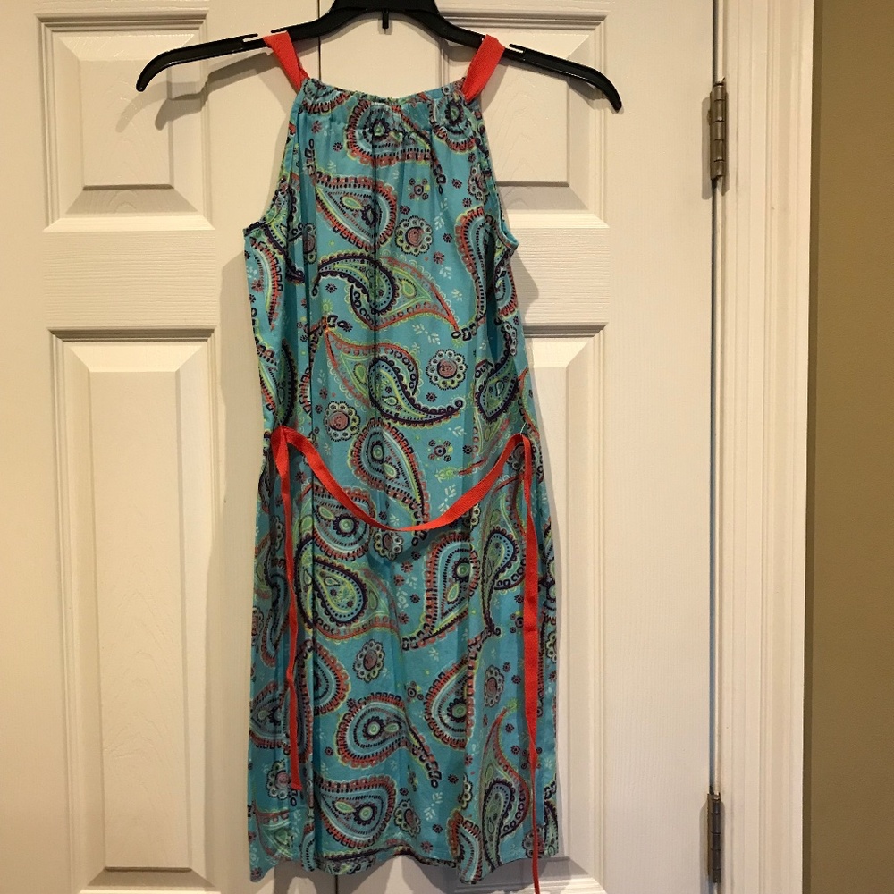 Girls sleeveless sundress, J khaki, SZ l- EUC
